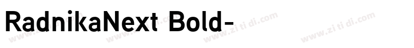 RadnikaNext Bold字体转换